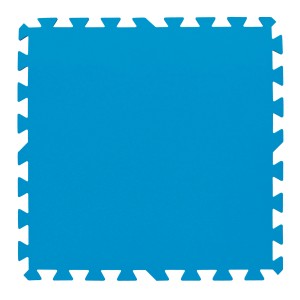 Tappetino blu Flowclear per piscina (50x50 cm) con sistema a incastro per piscine fuori terra.