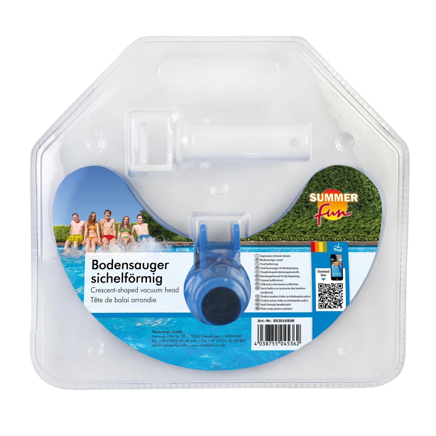 Summer Fun aspirafango per piscina ovale, blu, per la pulizia della piscina.