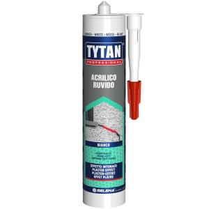 Cartuccia Tytan Acrilico Ruvido, bianco. Siliconi e sigillanti per interni ed esterni.