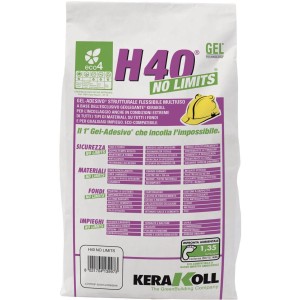 Adesivo per piastrelle Kerakoll H40, flessibile e versatile.