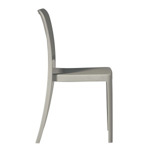 Sedia da giardino grigia t.b.t. di profilo.