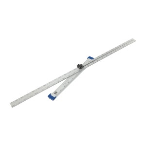 LUX Squadra per edilizia a T Comfort, goniometro regolabile in alluminio, lunghezza 120cm.