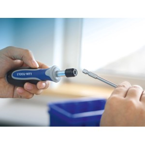 Cacciavite t.b.t. con attacco per inserti in mano.