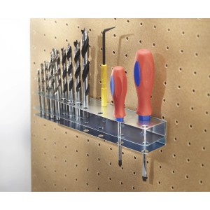 Trapani e cacciaviti su supporto per pannello forato t.b.t.