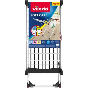 Stendibiancheria Vileda Soft Care con 19 m di lunghezza di stenditura, ideale per asciugare delicatamente.