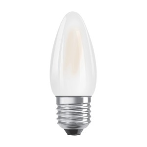 Lampadina LED E27 a forma di goccia, opaca.