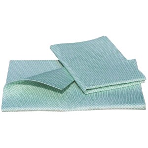 Panni di pulizia t.b.t. verde chiaro, piegati.