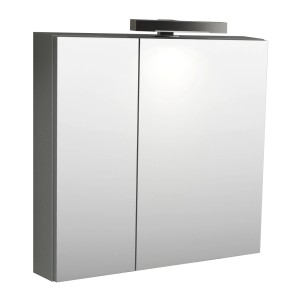 Specchiera t.b.t. con illuminazione per il bagno.