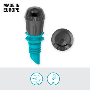 Gardena Ugello a spruzzo 90° (confezione da 5) per angoli e bordi aiuola. Sistema Micro-Drip per irrigazione.