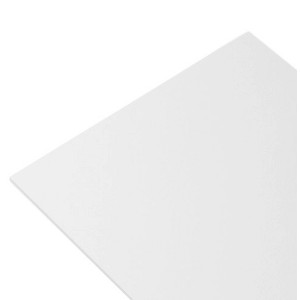 Lastra in plastica bianca, adatta come copertura o per il design.