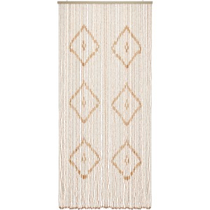 Tenda per porta t.b.t. con motivo a rombi, beige.