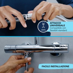 Tubo doccia Grohe flessibile antipiega 150 cm cromo
