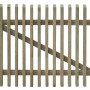 Cancello in legno per recinzione da giardino, finitura naturale, con rinforzo diagonale.