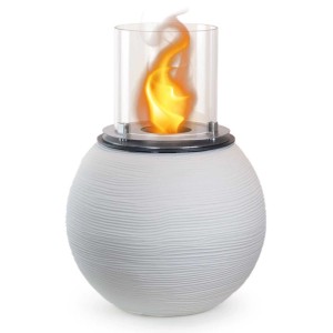 Camino a bioetanolo giardino Divina Fire Botticelli 3,4 kW Ø40xH54 cm bianco p.