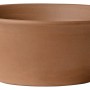 Deroma Ciotola Liscia, ciotola per piante, 23 cm, color mocca, in terracotta per il giardino.