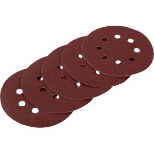 Dischi abrasivi LUX per levigatrice rotorbitale, 5 pezzi, Ø 125 mm, grana K80.