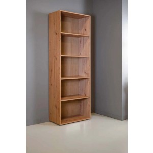 Liberia 5 vani in truciolare 200x69x35 cm quercia