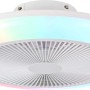 Plafoniera LED bianca con ventilatore e illuminazione RGB.