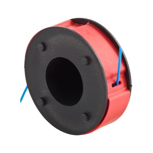 Bobina di ricambio LUX T 320 per tagliaerba, doppio filo, 1,5 mm, rosso e nero.