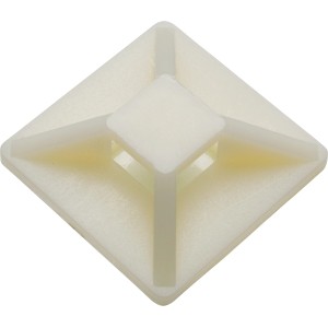 Base adesiva bianca OBI, 27x27mm, 50 pz. per montaggio fascette.