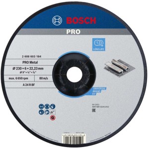 Disco da taglio Bosch Pro Metal, Ø 230 mm, per smerigliatrici angolari. Per tagliare il metallo.