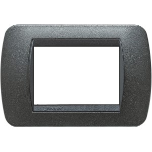 Placca t.b.t. per interruttori e prese, antracite.