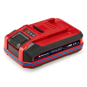 Batteria Einhell 18V 4.0 Ah Power X-Change Plus, rossa, per elettroutensili. Resistente a polvere e acqua.