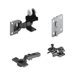 Kit di montaggio WingLine 77 per porta a soffietto, ferramenta per porte scorrevoli.