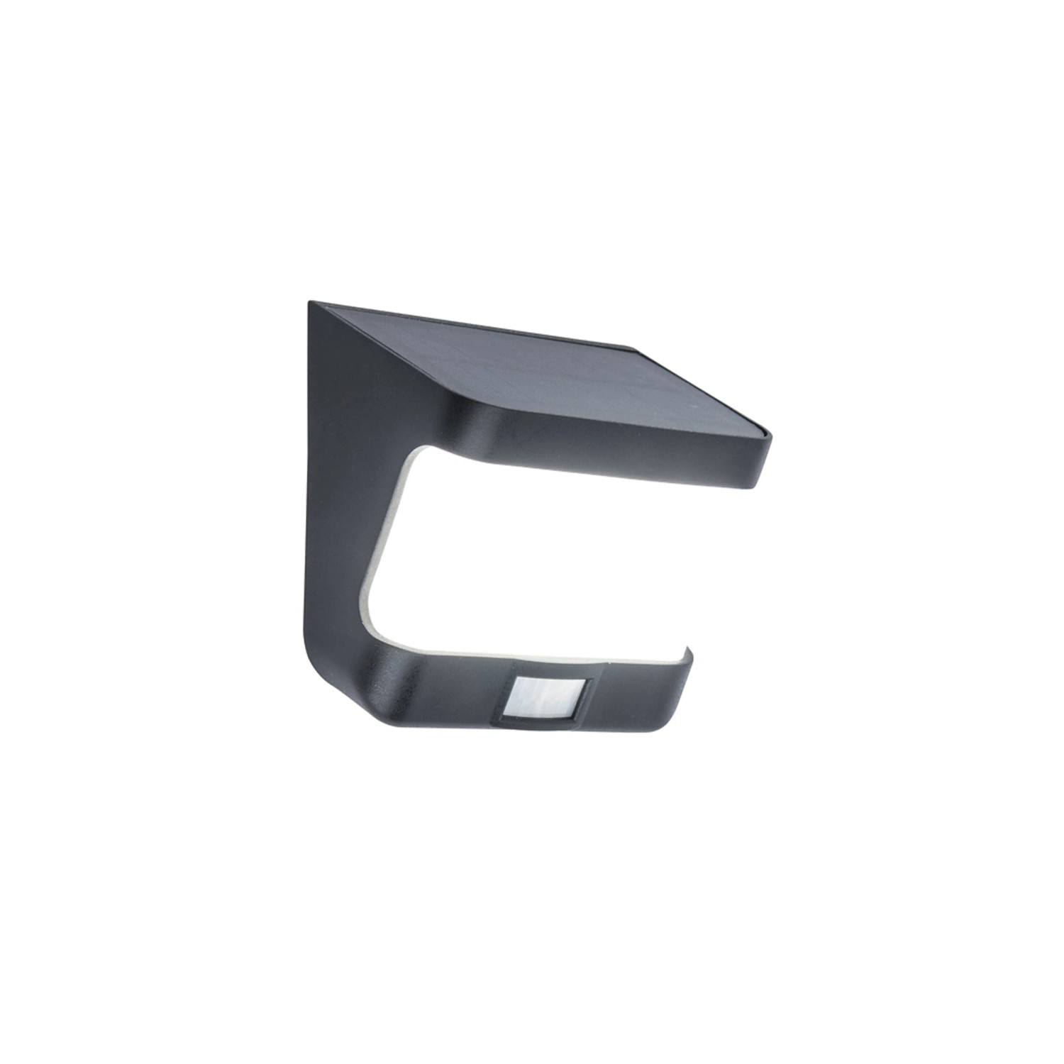 Lutec LED Lampada da parete solare Try, nero opaco, con sensore di movimento. Ideale per esterni.