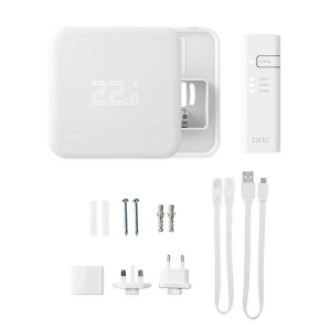 tado° Smart Thermostat Starter Kit V3+ per radiatori e riscaldamento a pavimento, accessori inclusi.