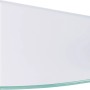 Mensola angolare in vetro trasparente OBI Villar, 25x25x0,6 cm, ideale per scaffali e costruzione mobili.