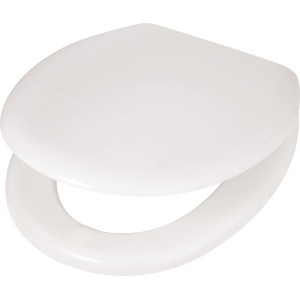 Sedile WC bianco baliv Copala in MDF, design universale per ogni bagno.