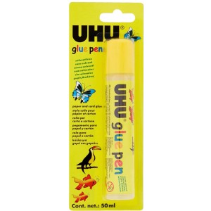 UHU stick di colla per carta e cartone, senza solventi, 50ml.