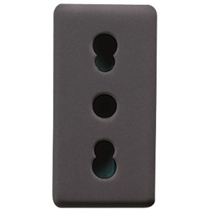 Placca grigia t.b.t. per interruttori e prese.