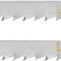 Due lame per seghetto alternativo LUX per legno, attacco a T, 75 mm, dentatura grossa.