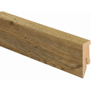 Battiscopa Quercia Barique, 50x18x2600 mm, profilo in MDF con finitura legno.