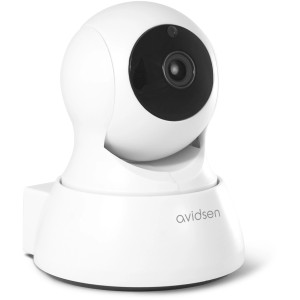 Telecamera di videosorveglianza Avidsen bianca per interni.