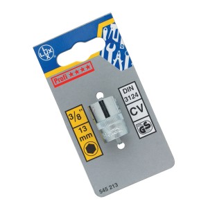 Bussola LUX 13 mm, esagonale, attacco 10 mm (3/8 di pollice), acciaio al cromo vanadio.