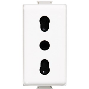 Placca bianca t.b.t. per interruttori e prese.