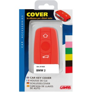Custodia protettiva in silicone rossa per chiavi auto BMW in blister
