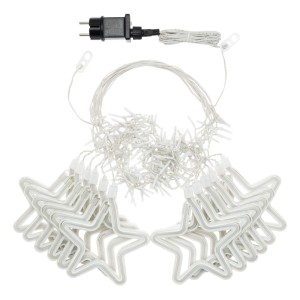 Catena luminosa bianca a forma di stella per esterni.