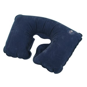 Cuscino gonfiabile poggiatesta blu scuro per auto.
