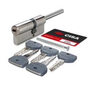 Cilindro CISA t.b.t. con 6 chiavi, vite e tessera. Sicurezza per la tua casa.