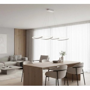 Sospensione LED Gil 4800 lm 3000-6000K 121,5x34x120 cm bianco