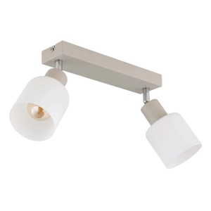 Faretto 2 luci rettangolare Globo Trent 280x80 mm sabbia satinato