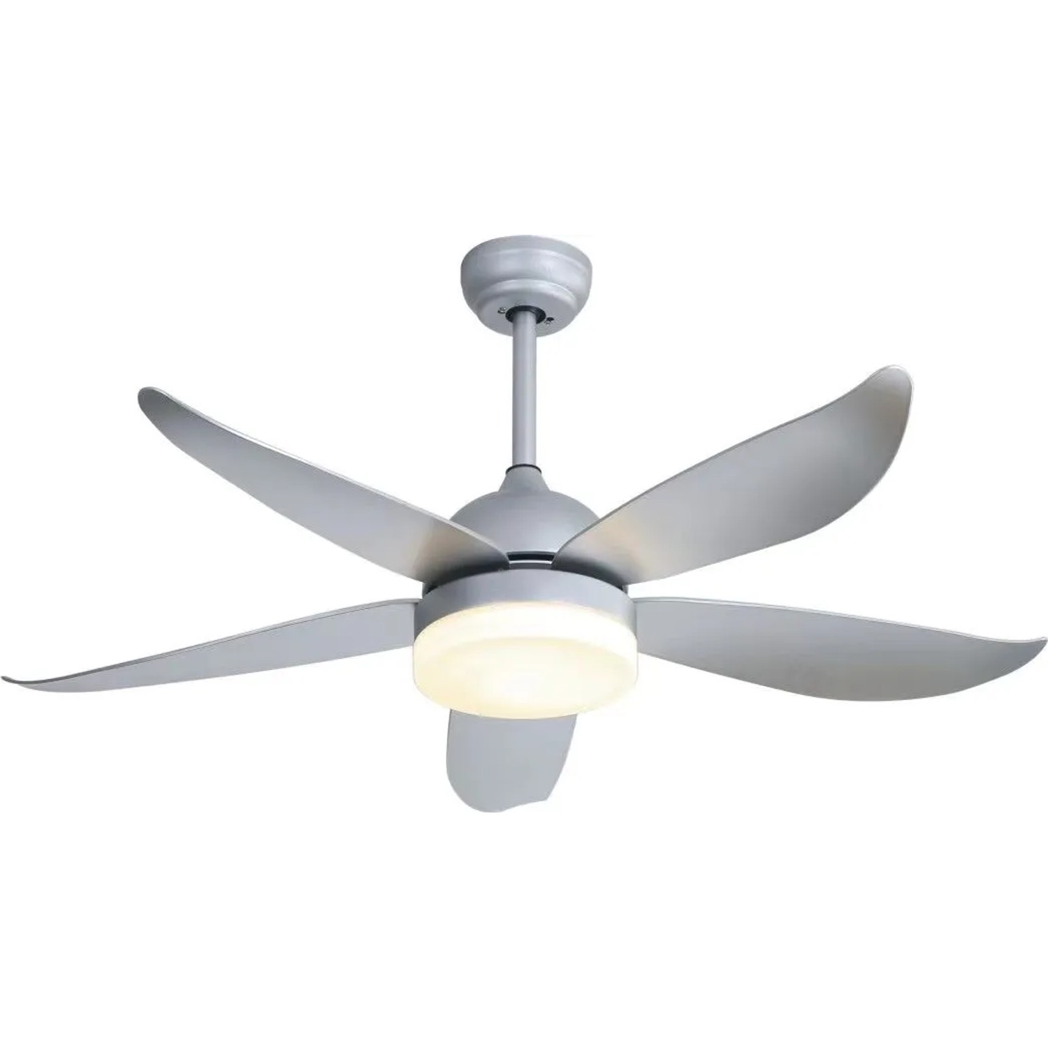 KNUN Ventilatore Da Soffitto Con Luce Integrata - Colore Argento - Design Moderno E Funzionale Per Camere E Soggiorni