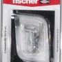 Mensola angolare Fischer MD 10x12 cm, set da 2 pezzi con viti e tasselli per ripiani.