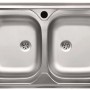 Lavello da appoggio 2 vasche 80 cm inox