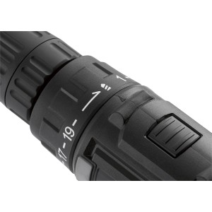 Dettaglio del controllo della coppia sull'avvitatore a batteria CMI.