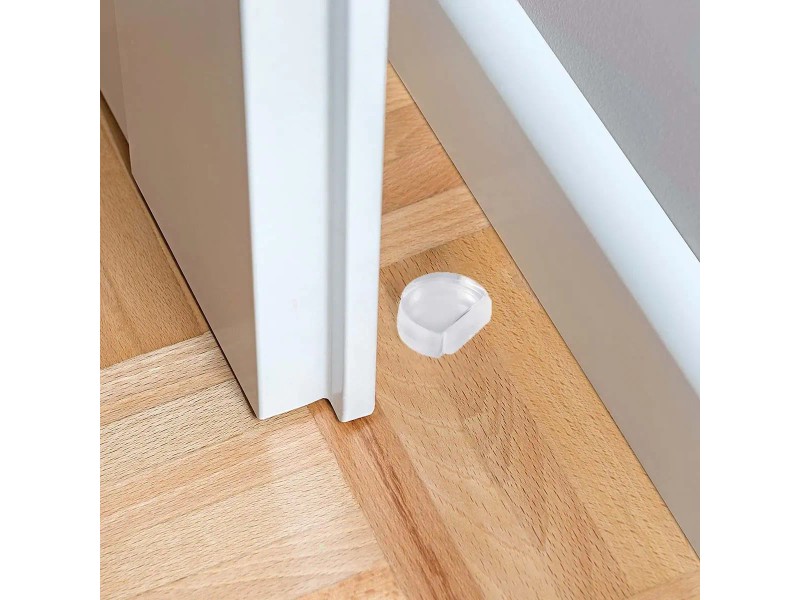 4 Fermaporta Trasparenti Autoadesivi - Protezione Pareti E Mobili Per Casa E Ufficio - Foto 4